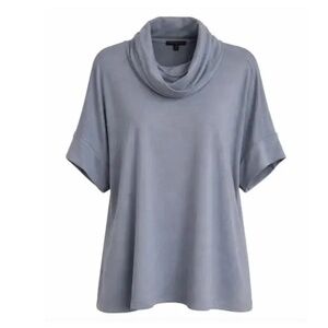 Banana Republic Factory Knit Terry Short Sleeve Cowl Neck Poncho